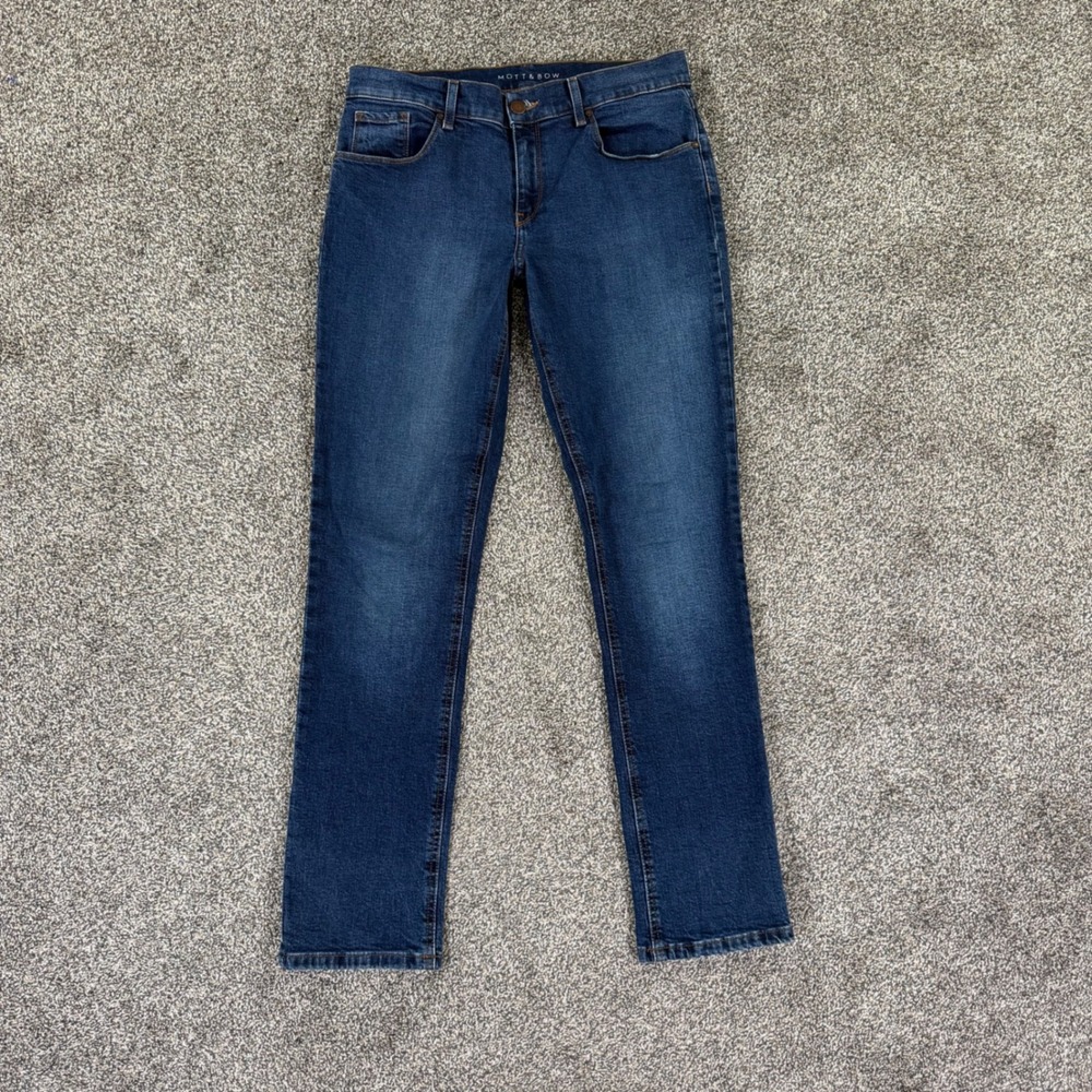 Mott & Bow Ridge Boyfriend Jeans Mens 29x30 Medium Dark Wash Stretch Denim